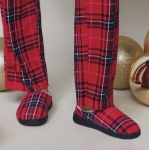 Plaid Slippers L 9-10